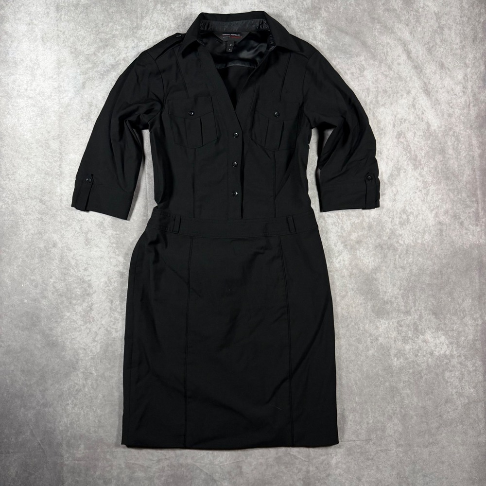 Banana Republic Virgin America Flight Attendant Uniform Dress Wool Blend 4P